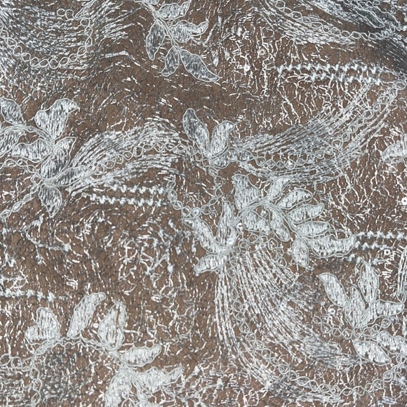 Dress The Population Genevieve Lace Maxi Gown One Shoulder Bow White Medium - Picture 11 of 14